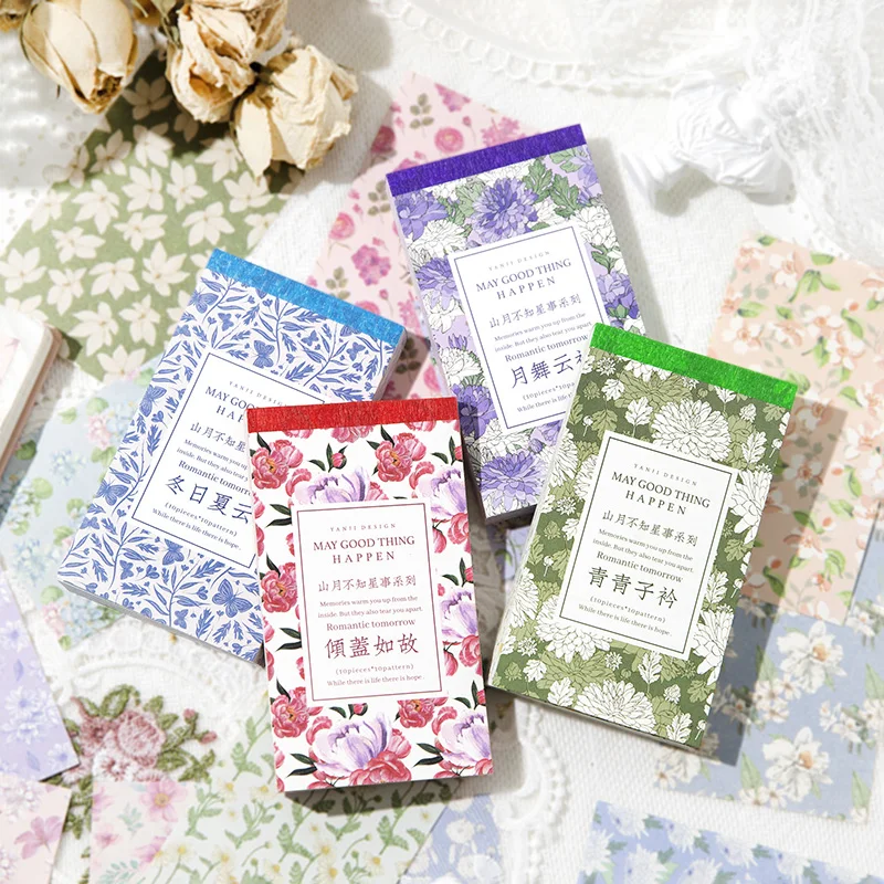 

4packs/LOT mountains and moons don't know about stars series retro message material paper memo pad