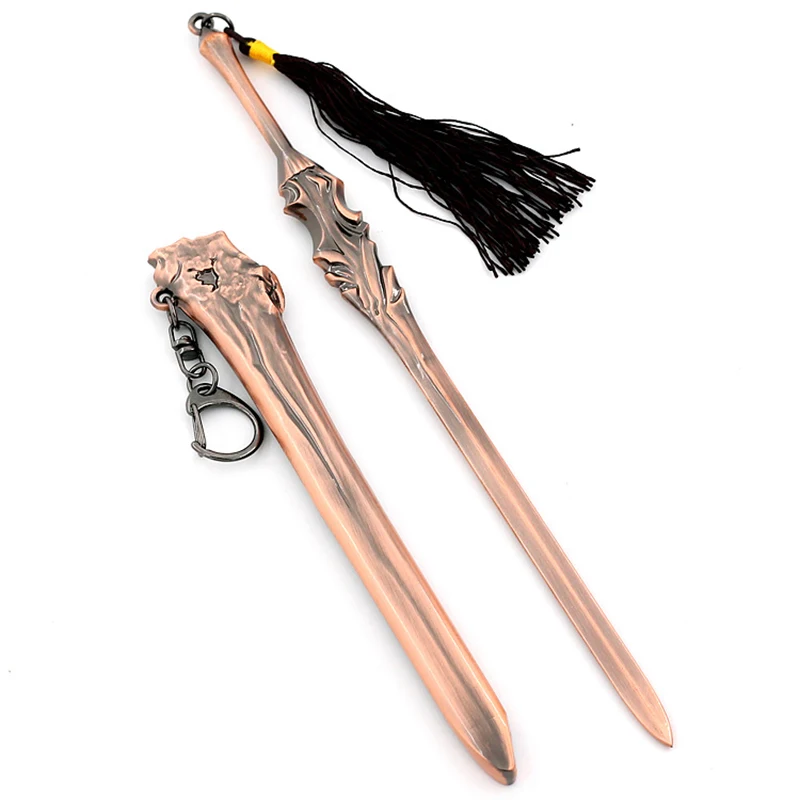 22 см древний деревянный меч цельнометаллическая модель холодного оружия игра