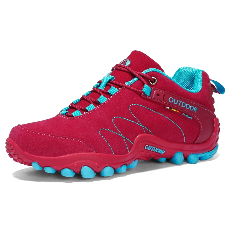 HIKEUP Men Casual Shoes Outdoor Hiking Sneaker Women Sport Winter Shoes Waterproof And Warm Suede Trekking Shoes