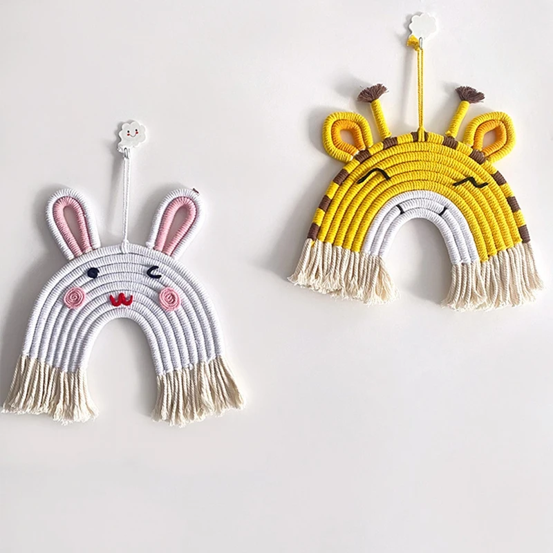 Радужная Стена ткань радуга Настенная подвеска ручная работа олень/лев