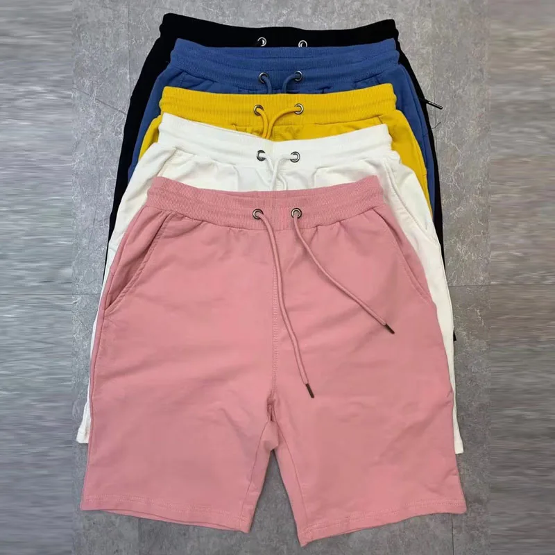 Summer New 100% Cotton Soft Men’s Waist Black White Yellow Pink Casual Shorts