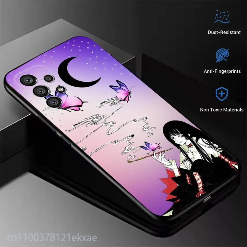 Фото Чехол для телефона X-XxxHOLiC Yuko Ichihara для Samsung Galaxy A13,21s,22,31,32,52,53,71,80,A91, мягкий черный чехол №2