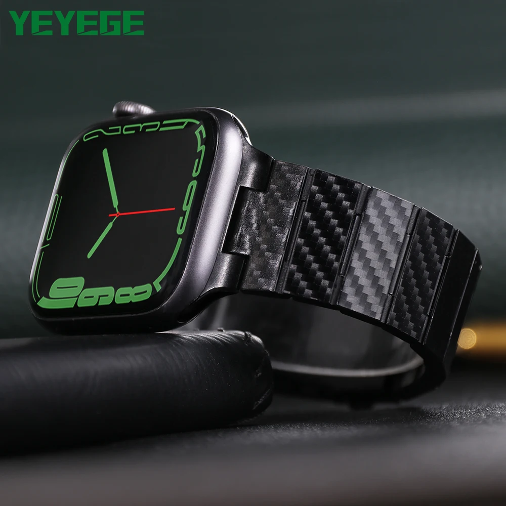 

Ремешок из углеродного волокна для Apple Watch Ultra, легкий браслет для iWatch 8 7 6 543 SE, 49 мм 45 мм 44 мм 41 мм 40 мм