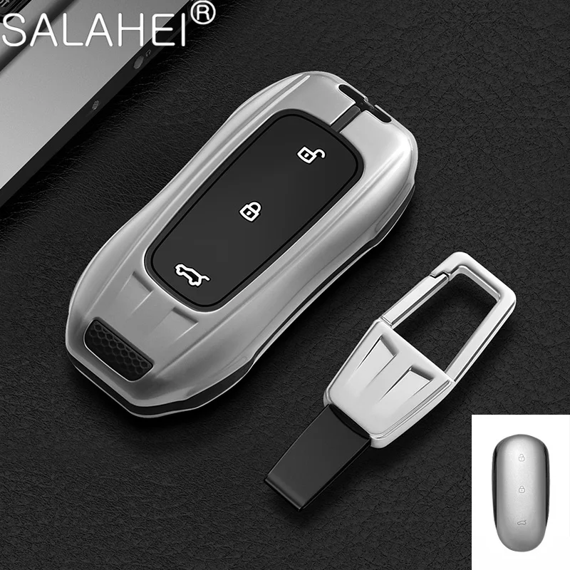 

Zinc Alloy Sports Car Shape 3 Buttons Key Case Cover Remote Protection Shell Holder For Leading Ideal One L8 L9 Auto Accessories