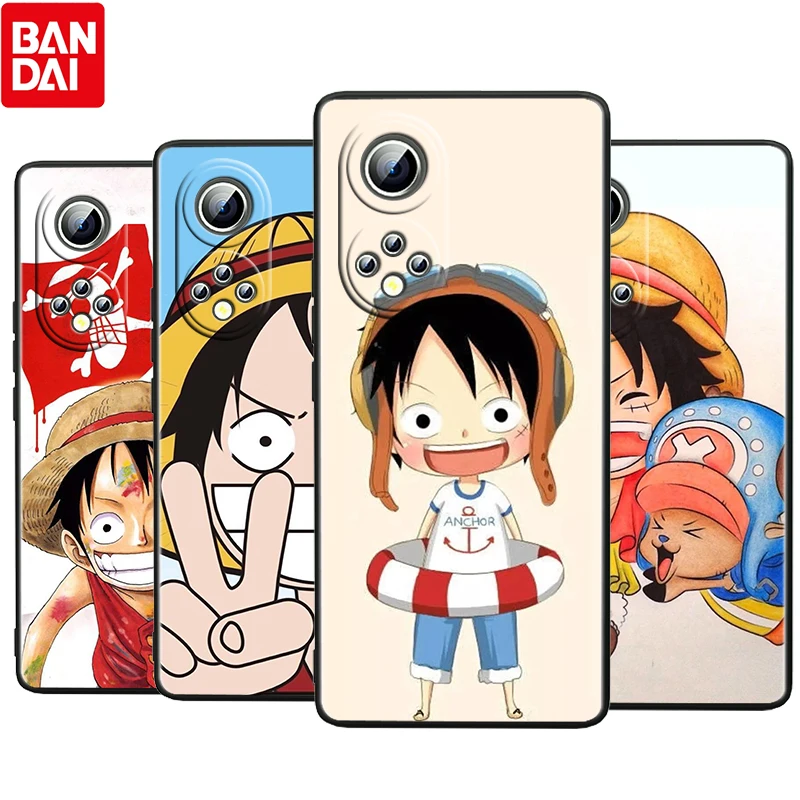 

Anime Cute Luffy One Piece For Honor 60 50 30 V30 X30i V20 20E X20 Pro Plus SE Lite 5G Silicone Black Soft Phone Case Cover