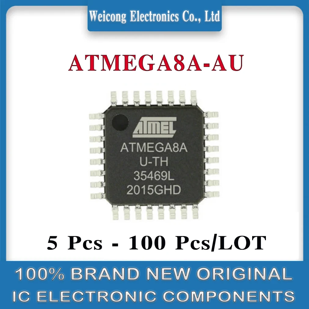 

100% Brand New Original ATMEGA8A-AU ATMEGA8A ATMEGA8 8A-AU ATMEGA ATMEG ATME ATM AT IC MCU 8BIT 8KB FLASH TQFP-32 Chipset