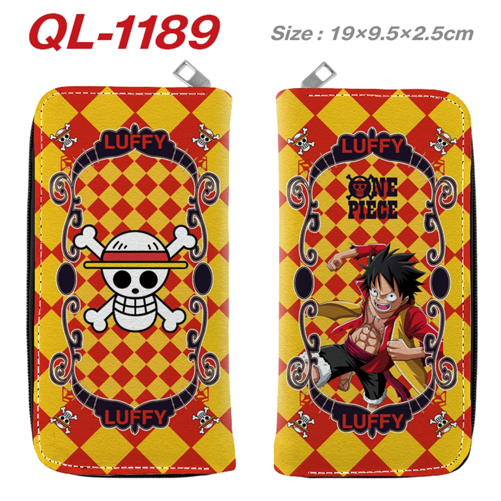 

Anime One Piece PU Cartoon Long Wallet Casual Zipper Credit ID Card Coin Holders Layers Leather Purse Unisex Students Handbag