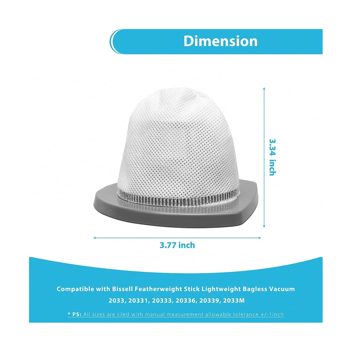 Фильтр 2033 для 20331 20333 20336 20339 2033M Featherweight Stick часть без мешка 1611508