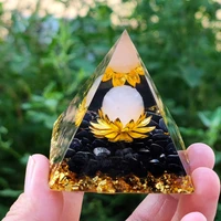 orgone pyramid amethyst peridot healing crystal energy orgonite pyramide emf protection meditation tool quartz home decor crafts