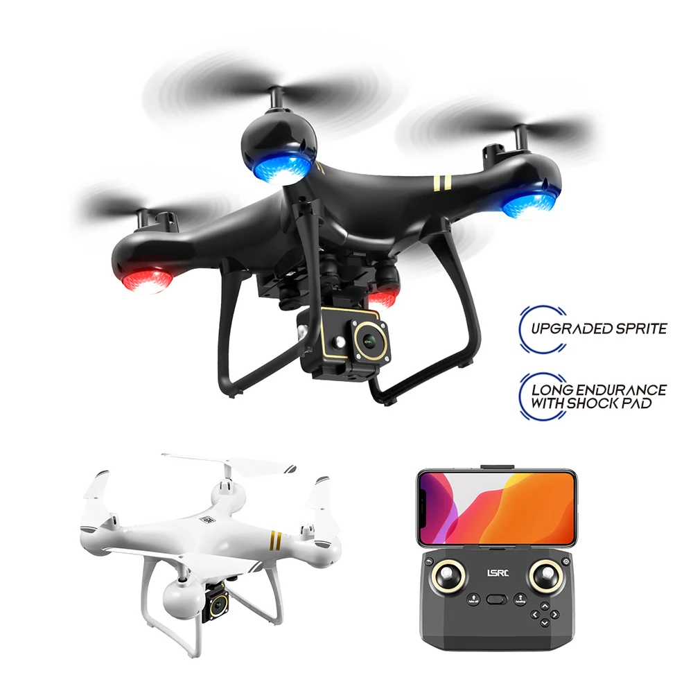 

KBDFA LS608 Pro with Light Remote Control Aircraft Upgrade Dual Lens HD Aerial Photography Quadcopter Elf Drone Toy Gift
