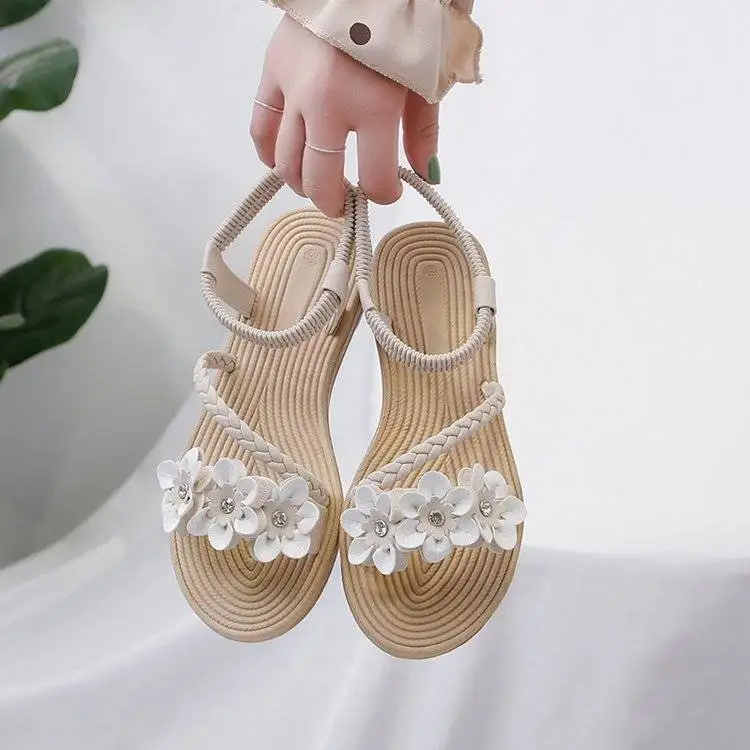 

Fairy Wind Sandals Female Students 2022 Summer New Women Shoes Korean style All-match Beach Slides Flat Platform Roman Slippers