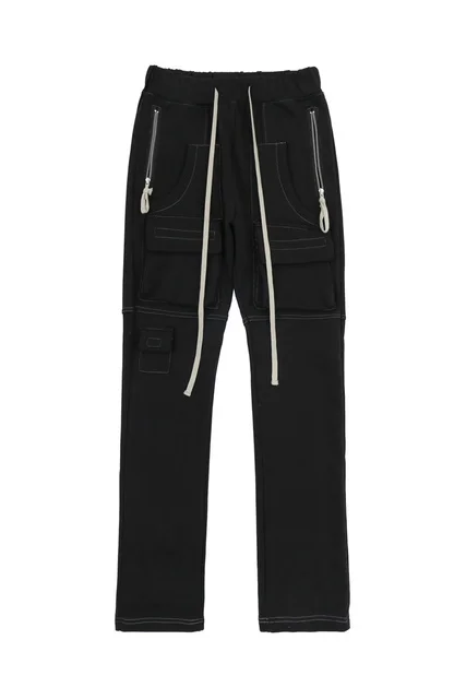 

PAF ARCHIVE Autumn And Winter Men's Work Clothes Street Zipper Multi Pocket High Quality Thick Plush Casual Pants M-X