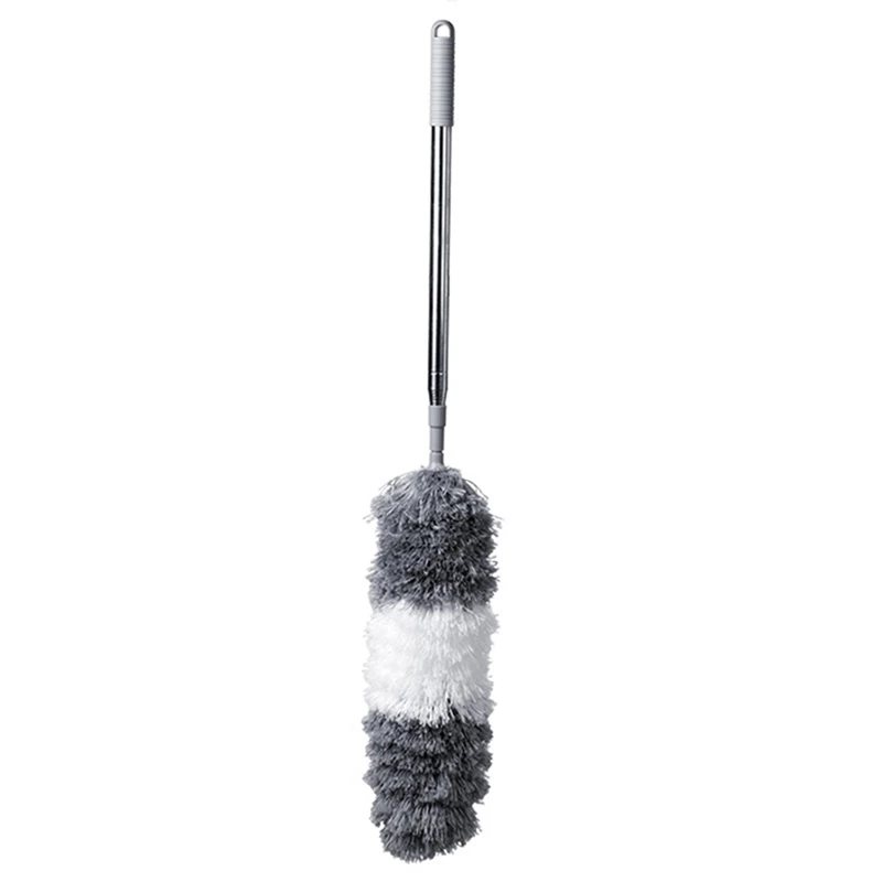

250Cm Feather Duster Household Cleaning Tool Roof Ceiling Spider Web Ash Artifact Dust Gray-White Gray