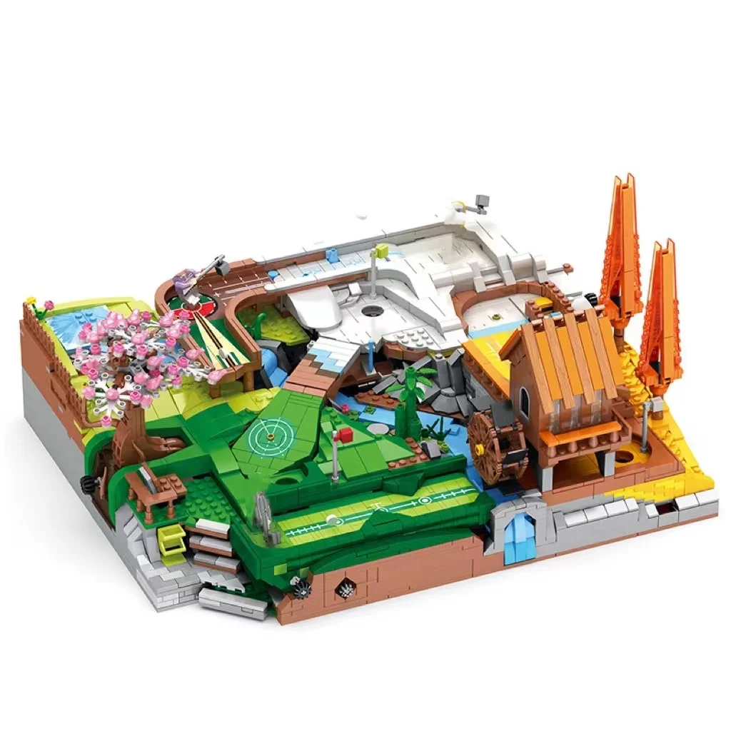 

Technical Ideas MOC Golf Resort Course Creative Expert Street view Model Building Blocks Moc Modular Bricks Sports Game Toys boy