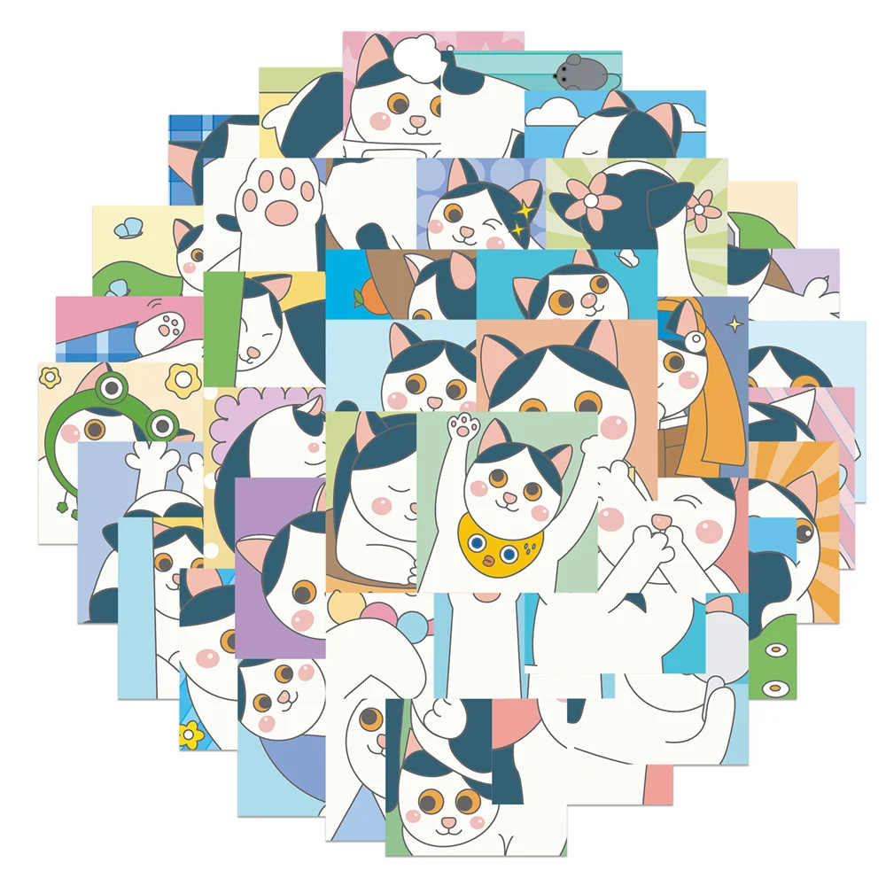 

10/30/50PCS Cartoon Cats Graffiti Cute Sticker for Luggage Laptop IPad Skateboard Journal Gift Waterproof Sticker Wholesale