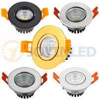adjustable angle dimmable led cob downlight 3w 5w recessed ceiling lamp ac110v 220v downlight spot light home decor