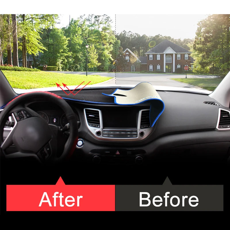 Крышка приборной панели автомобиля Избегайте света Pad Приборная панель Коврики