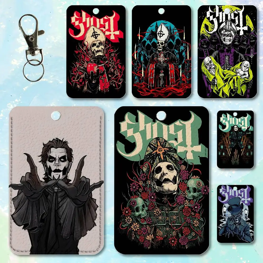 Фото Брелок-держатель G-Ghosts bc Nameless Ghoul для рабочих, банковских, студенческих и проездных карт, защитный чехол для карт №1