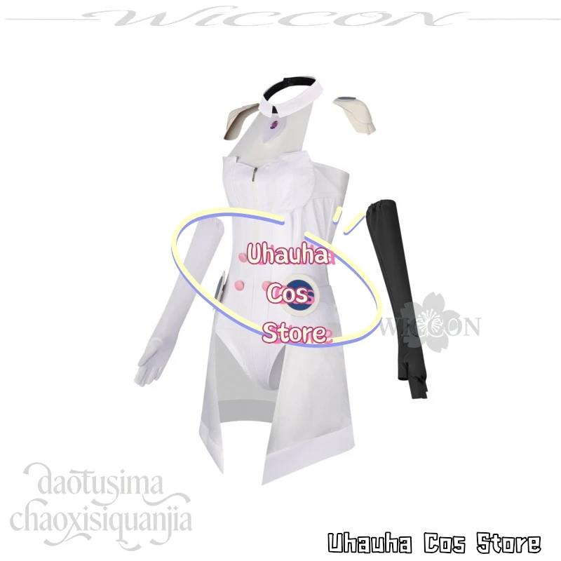 Фото CR8.3* Костюм для косплея Минецу Ритсу из аниме-игры BanG Dream, сценический костюм айдола, белый комбинезон, боди, парики, Хэллоуин №3
