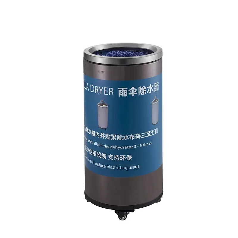 Фото Круглая экологичная быстросохнущая сушилка для зонтов с тормозом, черно-золотая, с возможностью индивидуальной настройки цвета, подставка для сушки и очистки №3