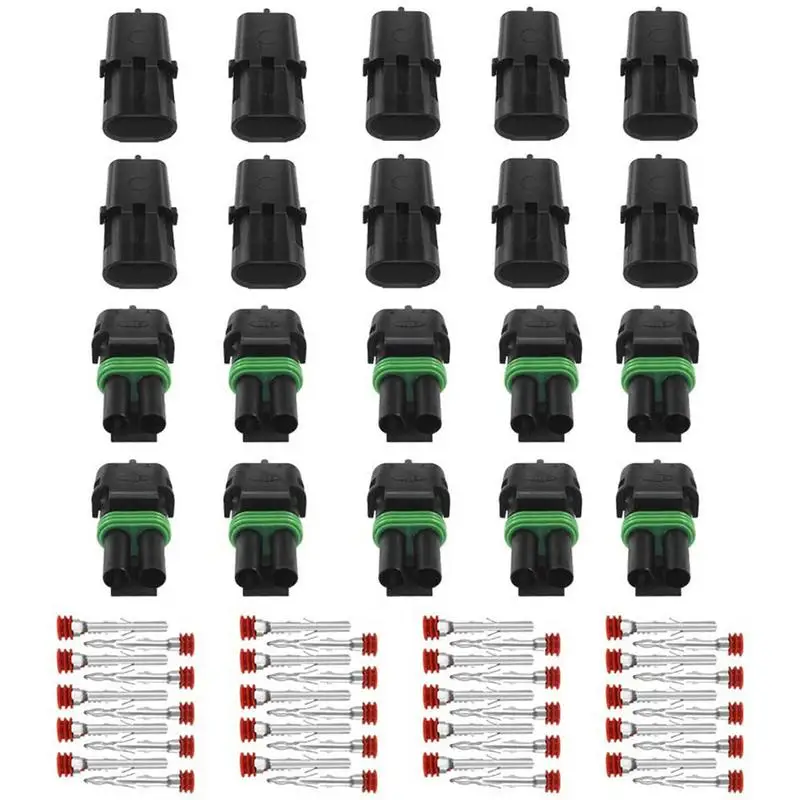 

Car Wiring Connectors Kit Waterproof Electrical Wire Connector Plug 320Pcs 20Kits 1/2/3/4/6/Male Female Pin Plug For Truck Car