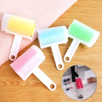 portable clothes hair sticky roller washable reusable pet hair remover sticky roller carpet bed sofa home clean dust collector