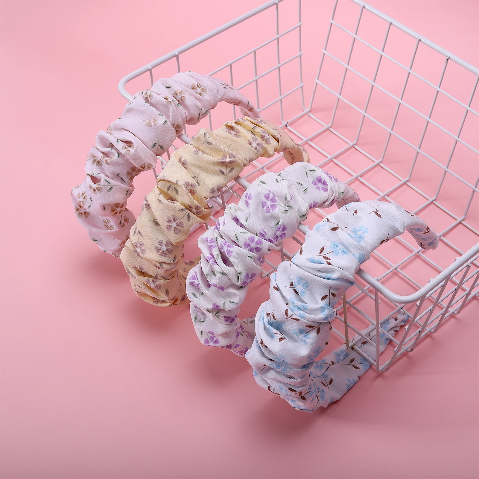 Новинка 2022 повязка с принтом индивидуальность плиссированная для волос женщин и