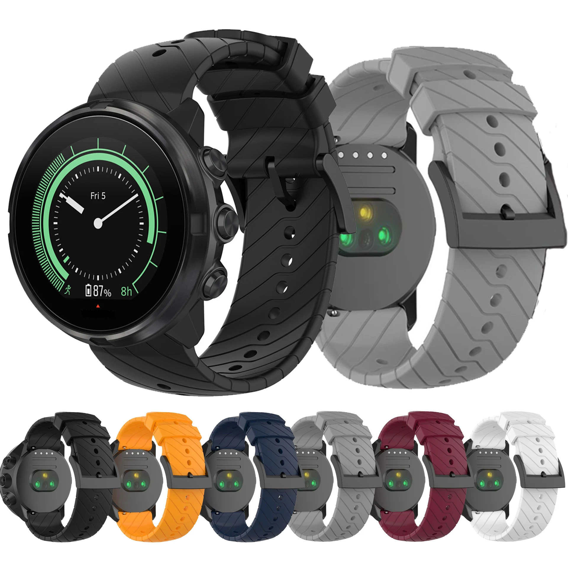 Силиконовый ремешок 24 мм для Suunto 7 9 Spartan спортивный ремень браслеты Baro сменный