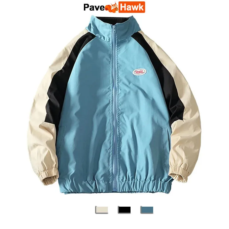 

Куртка в стиле пэчворк для мужчин и женщин, повседневная бейсбольная куртка в стиле Хай-стрит Харадзюку для колледжа, пальто, ветровка, весн...