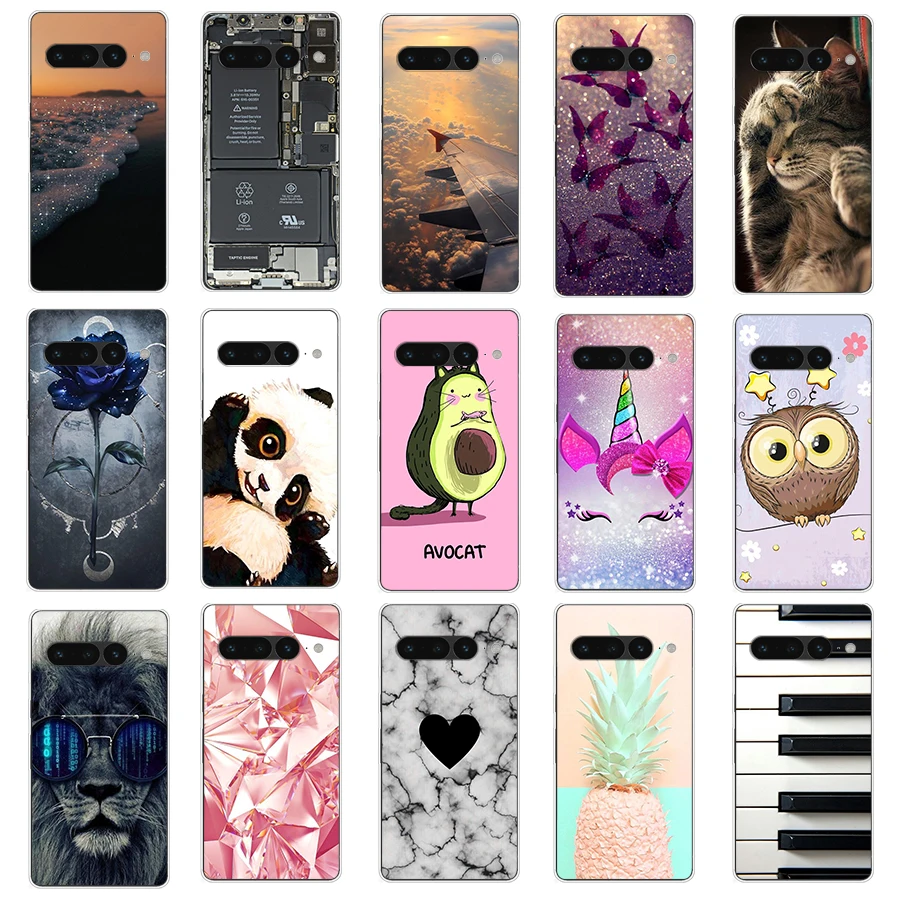 Чехол для Pixel 7 pro, Мягкий Силиконовый ТПУ чехол для телефона, задняя крышка телефона