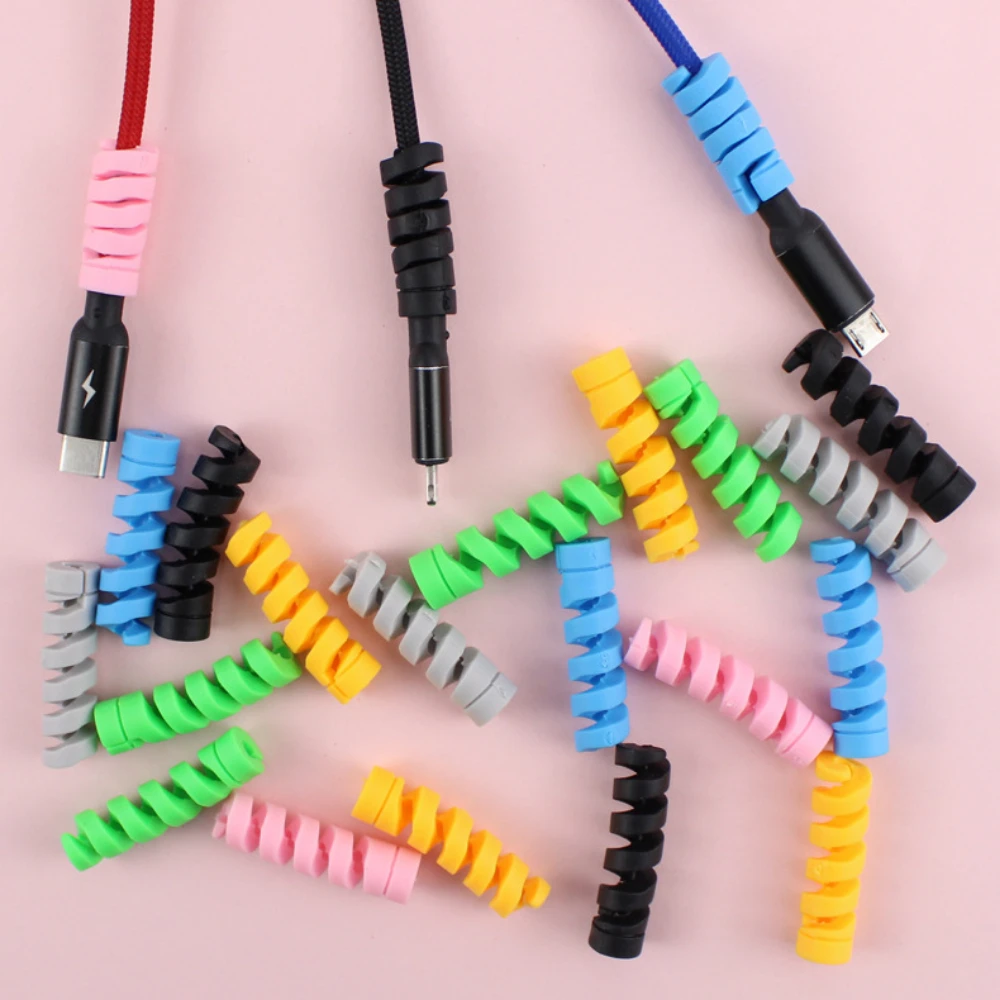 

6pcs Silicone Cable Organizer Cute Iphone Cable Charger Cable Protector Winder Clip for USB Charger Cord Management Cable