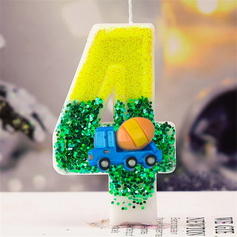 

Зеленые детские свечи для торта