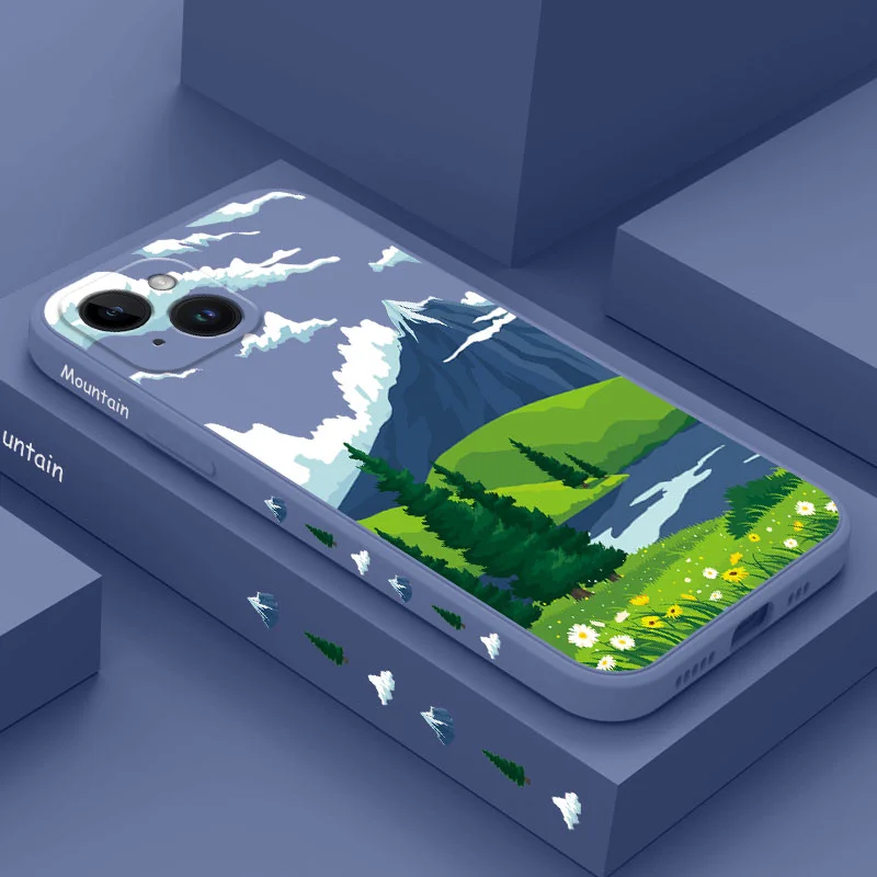 

Greenery Scenery Phone Case For iPhone 14 13 12 11 Pro Max Mini X XR XS SE2020 8 7 Plus 6 6S Plus Cover