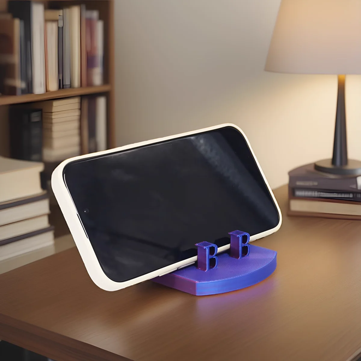 Un Nouveau Support De Téléphone Портативный Mignon Petit Requin Et Lettre B Design Настольные украшения