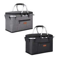 picnic basket insulated lunch bags waterproof food delivery bag large capacity shopping basket cooler tote handbag drop shipping