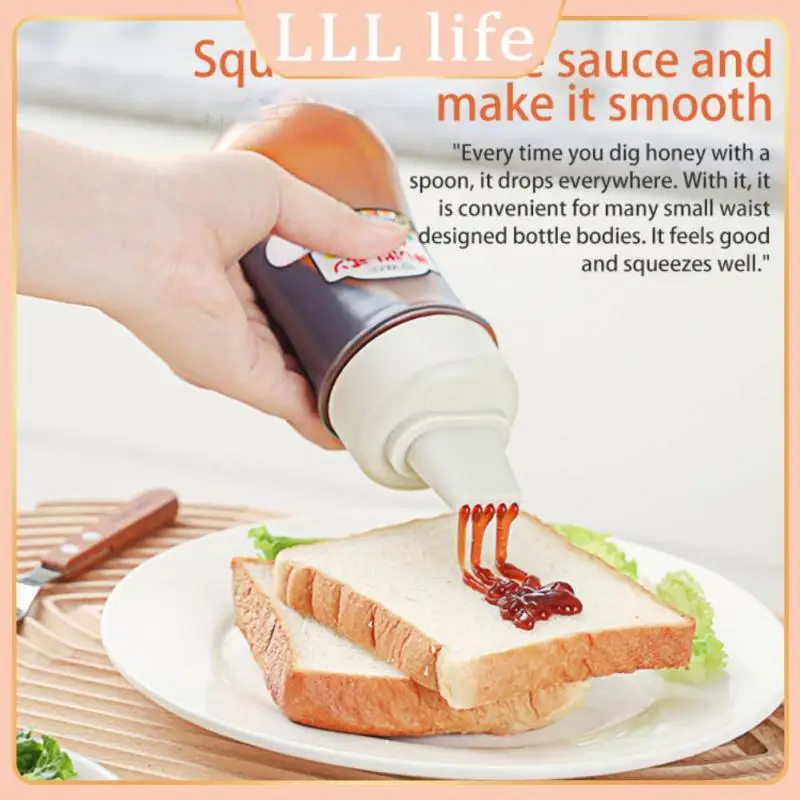

350ml Honey Bottle Squeezable Bottle Condiments Container Food Grade Honey Jar Reusable Salad Ketchup Seasoning Bottle