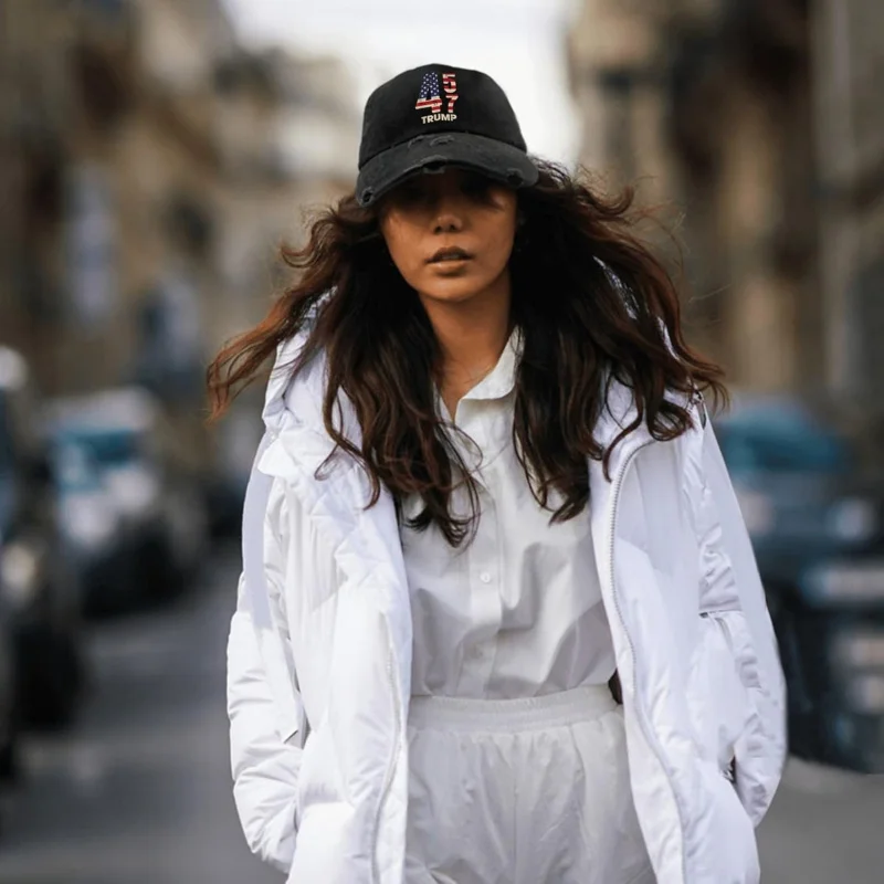 Женские шапки Trump 2024 45 47 потертые бейсболки винтажные для бега Allblack