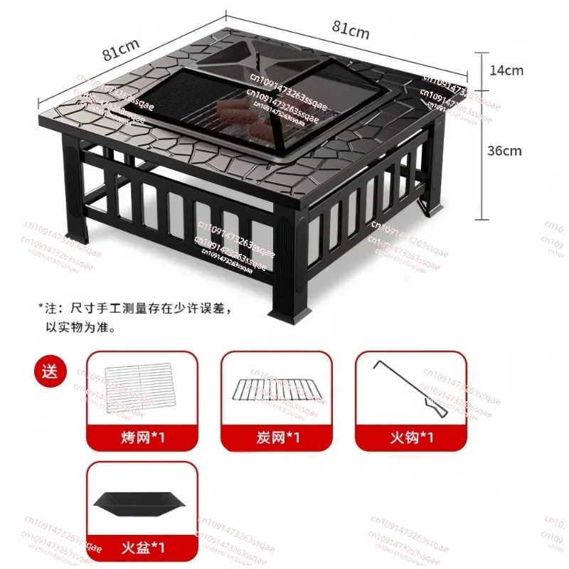 

Плита для приготовления чая в окружающей печи Полный набор для барбекю Открытый двор Квадратная плита