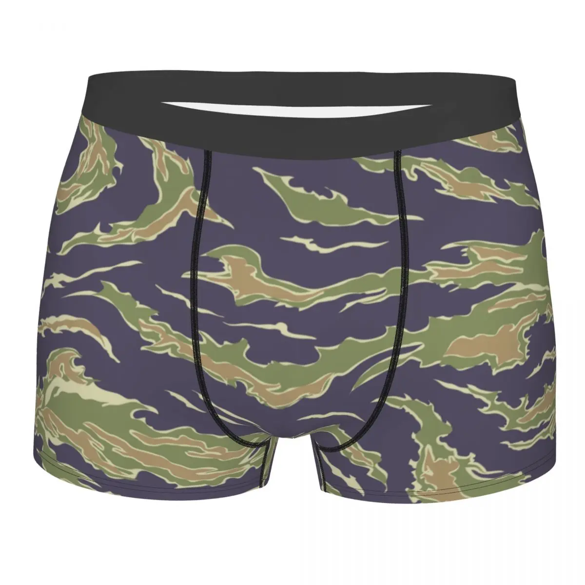 

Мужские камуфляжные трусы-боксеры в полоску с тигром