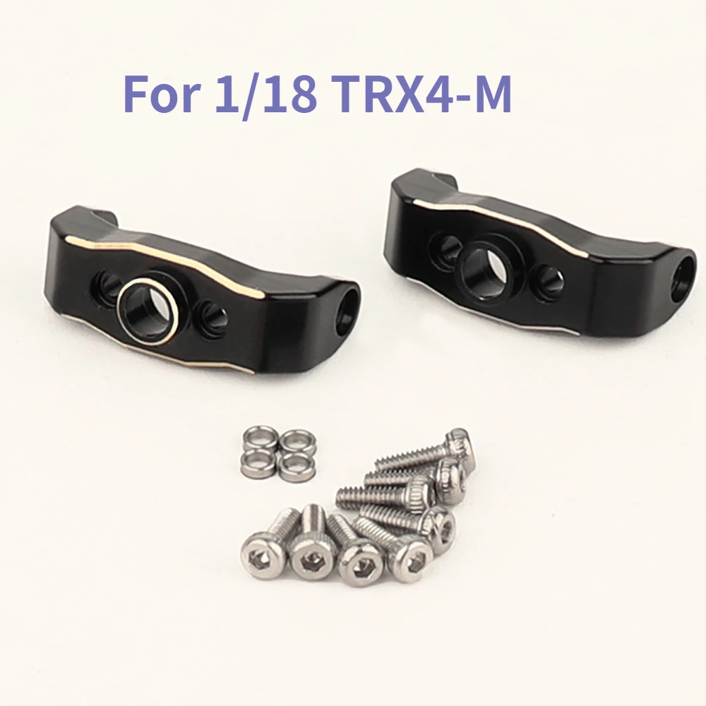 

1 Pair TRX4-M Metal All Brass Black Coating Caster Blocks C-Hub for Axial 1/18 RC Crawler Car TRX4M New Upgrade Parts