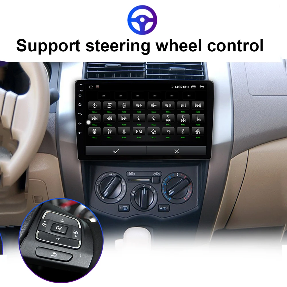 Автомагнитола 2 ГБ + 32 din Android 10 мультимедийный стереоплеер carplay Автомобильная