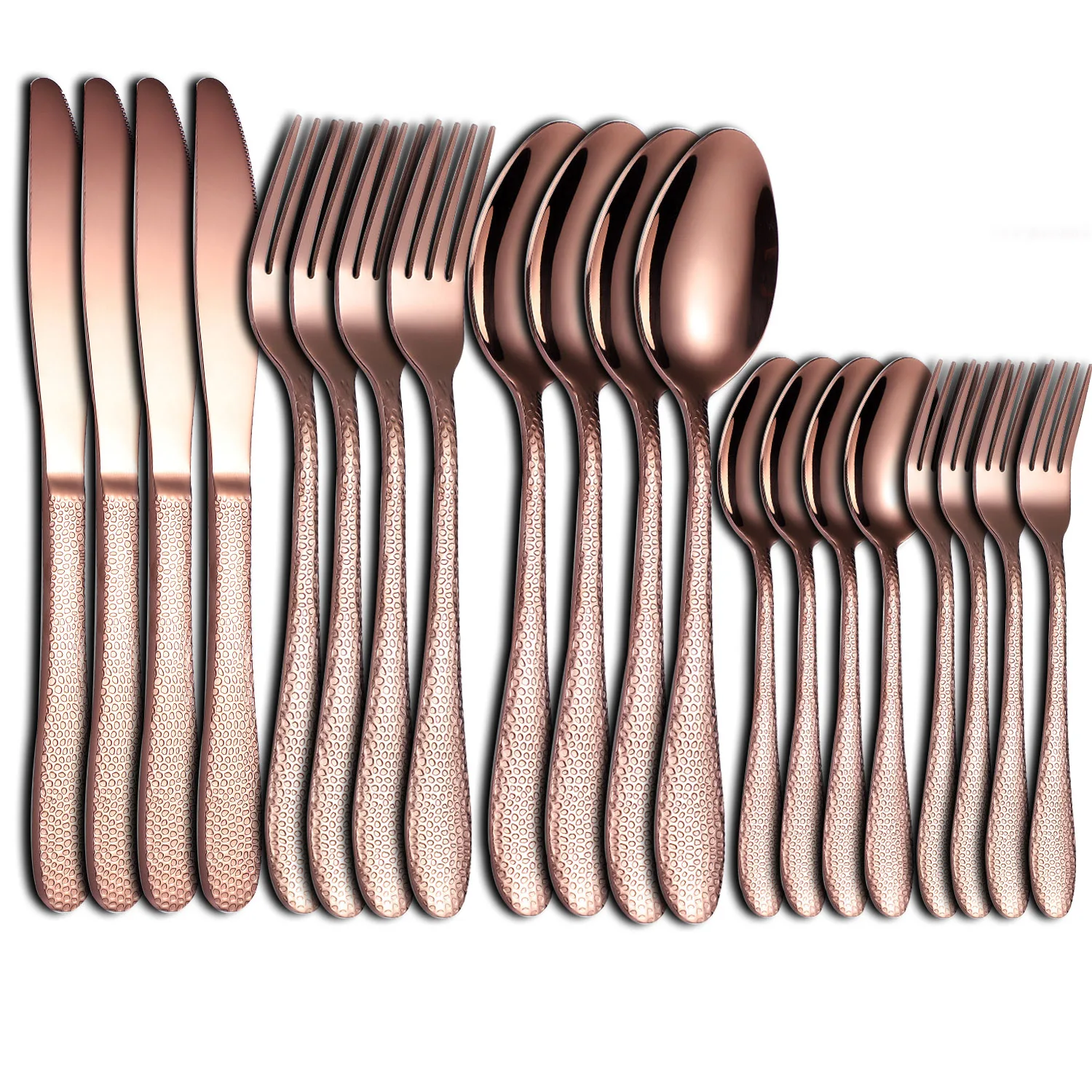 

HICOME Silverware Vintage Tableware Set Stainless Steel Forks Knives Spoons Cutlery Set Gold Flatware Set Free Shipping 20pcs