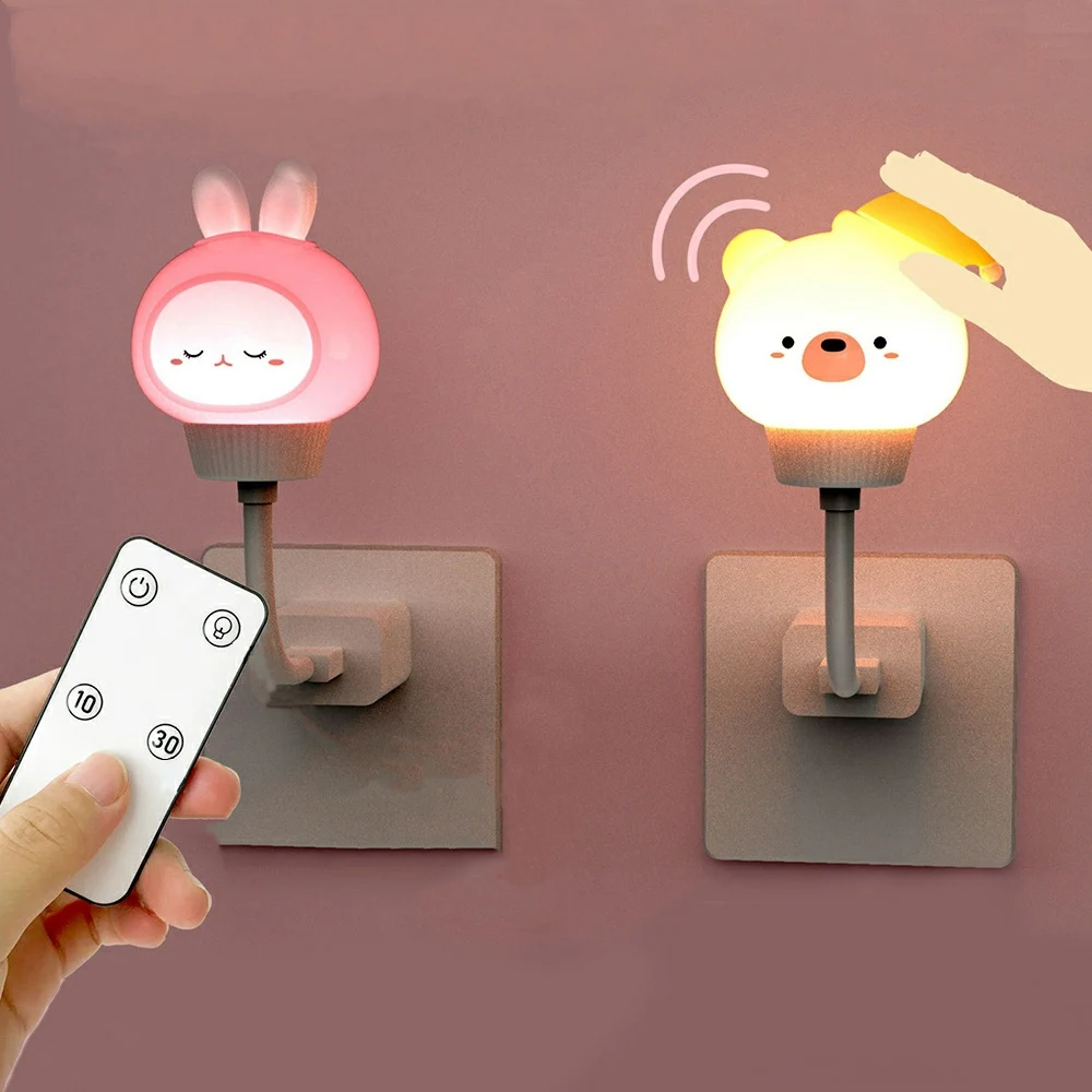 

LED Night Light Cute Cartoon Children USB Night Lamp for Kids Baby Bedroom Decor Mini Bedside Lamp New Year Gifts Bedroom Decor
