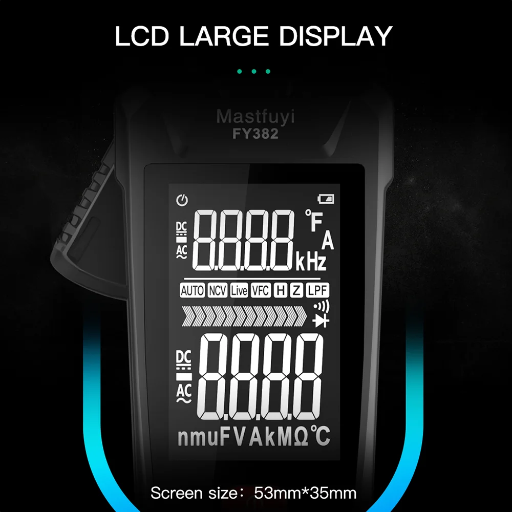 Цифровые клещи MASTFUYI 3 в 1 истинное среднеквадратичное значение с тестом 9999