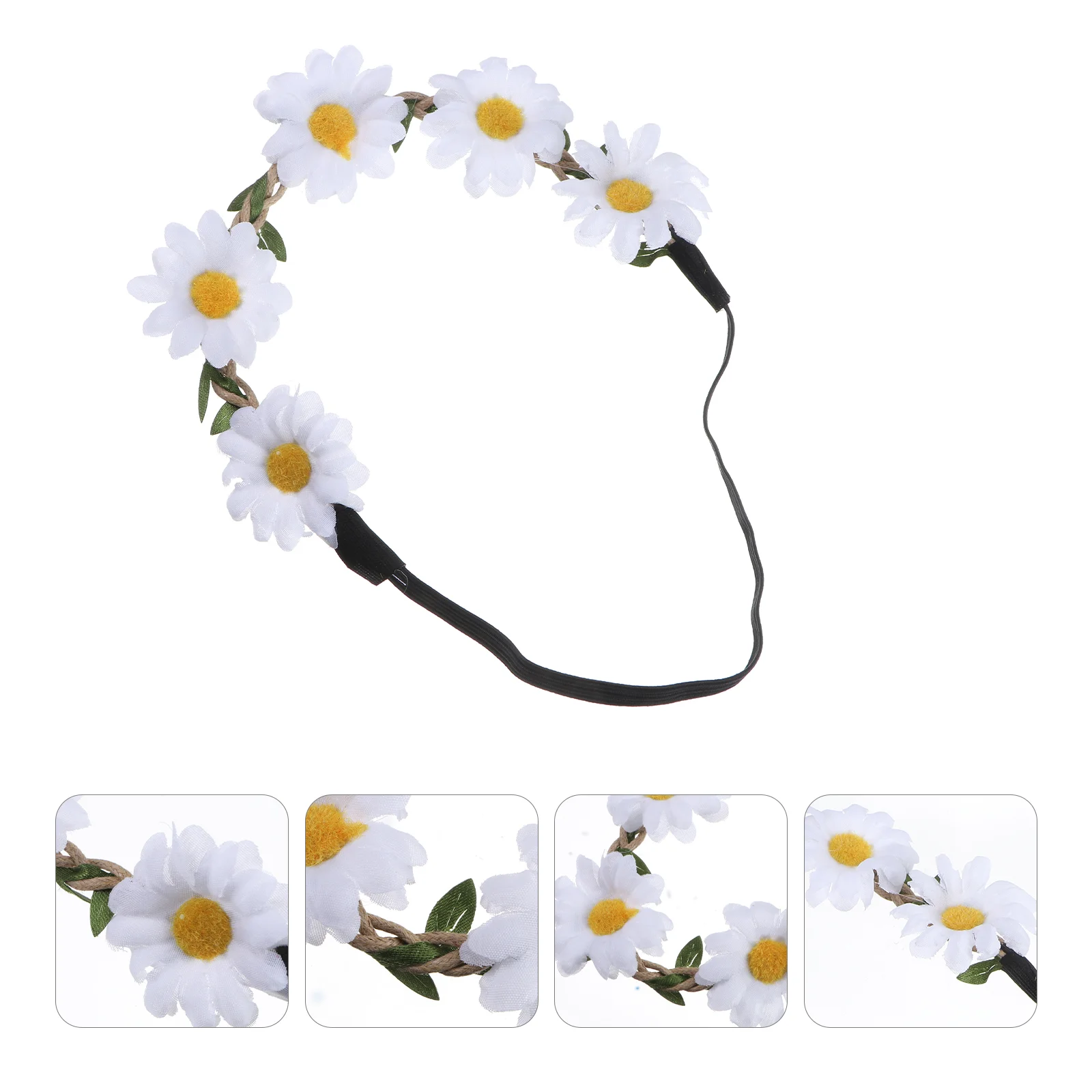 

2 PCS Flower Headdress Bridal Hair Accessories Headpiece Daisy Miss Tiara Girls