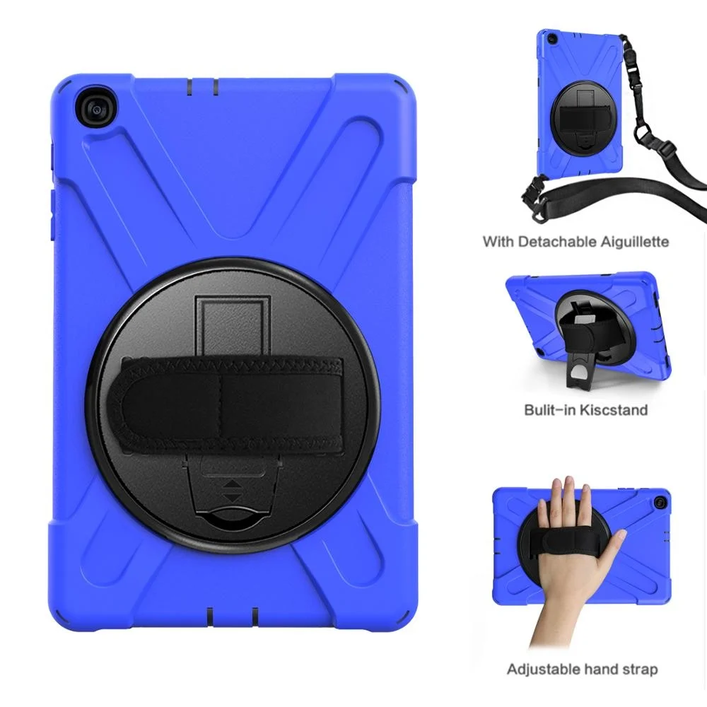 

For Samsung Galaxy Tab A 10.1" 2019 T510/T515 Tab A T580/T585 Tablet Kids Safe Shockproof Heavy Duty Silicone+PC Kickstand Case