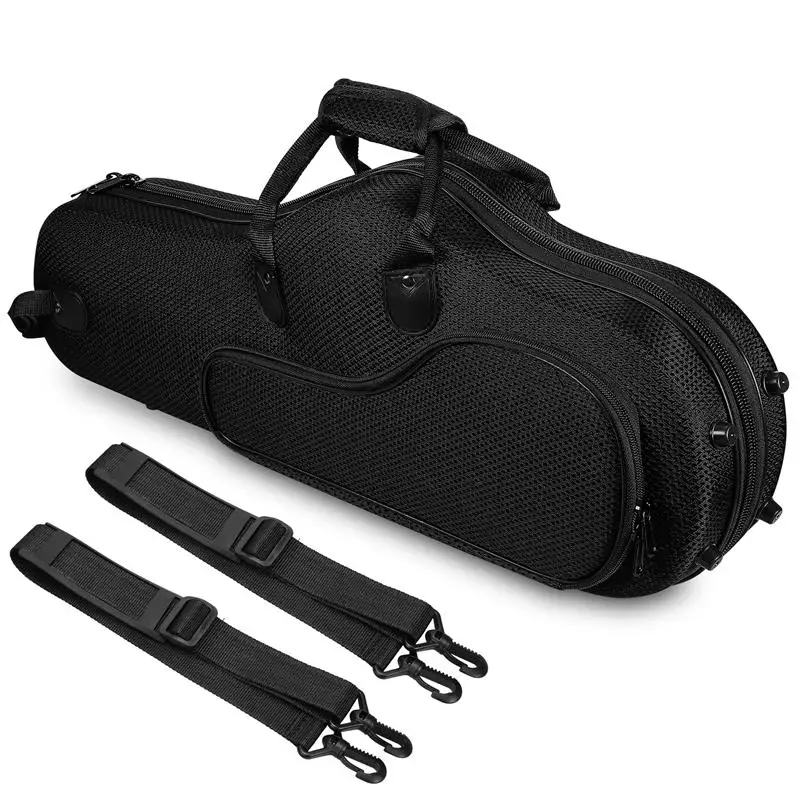 

Saxophone Case Alto Tenor Sax Gig Backpack Hardshell Clarinet Lightweight Mouthpiece Reeds Fiberglass Carrying Soft Cases