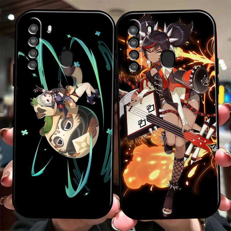 

Genshin Impact Project Game Phone Case For Samsung Galaxy A01 A02 A10 A10S A31 A22 A20 4G 5G Carcasa Silicone Cover Back Soft