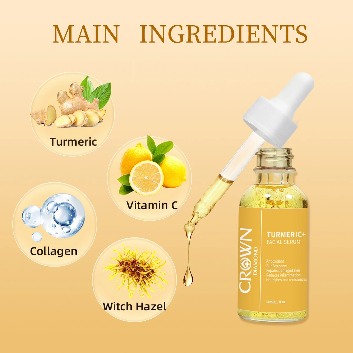 1/2/3 шт. сыворотка для лица с куркумой антиокислительная корректор темных пятен