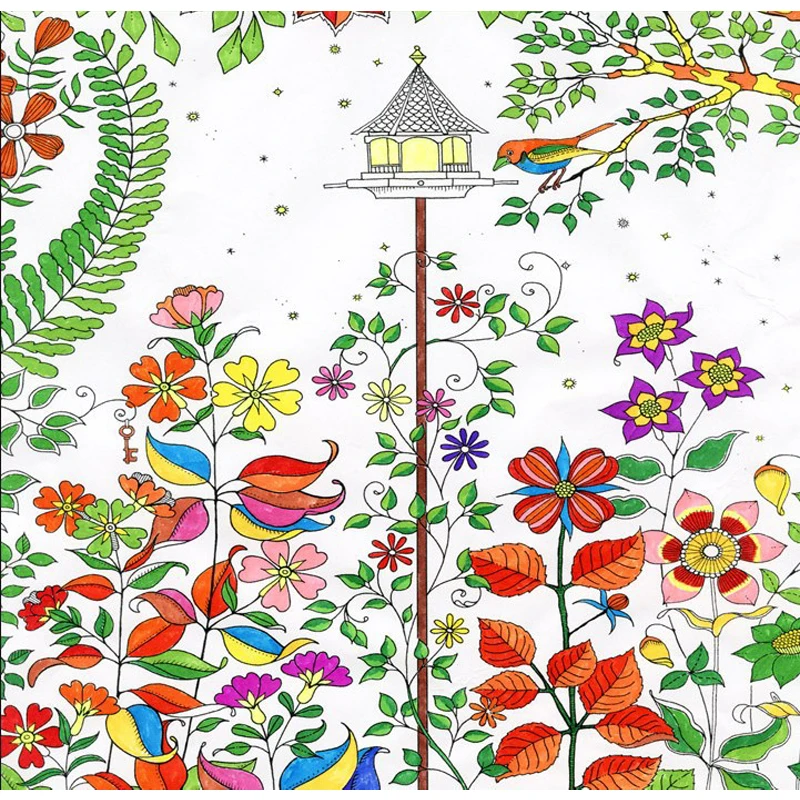 24 страницы на английском языке взрослые анти - секретная садовая живопись